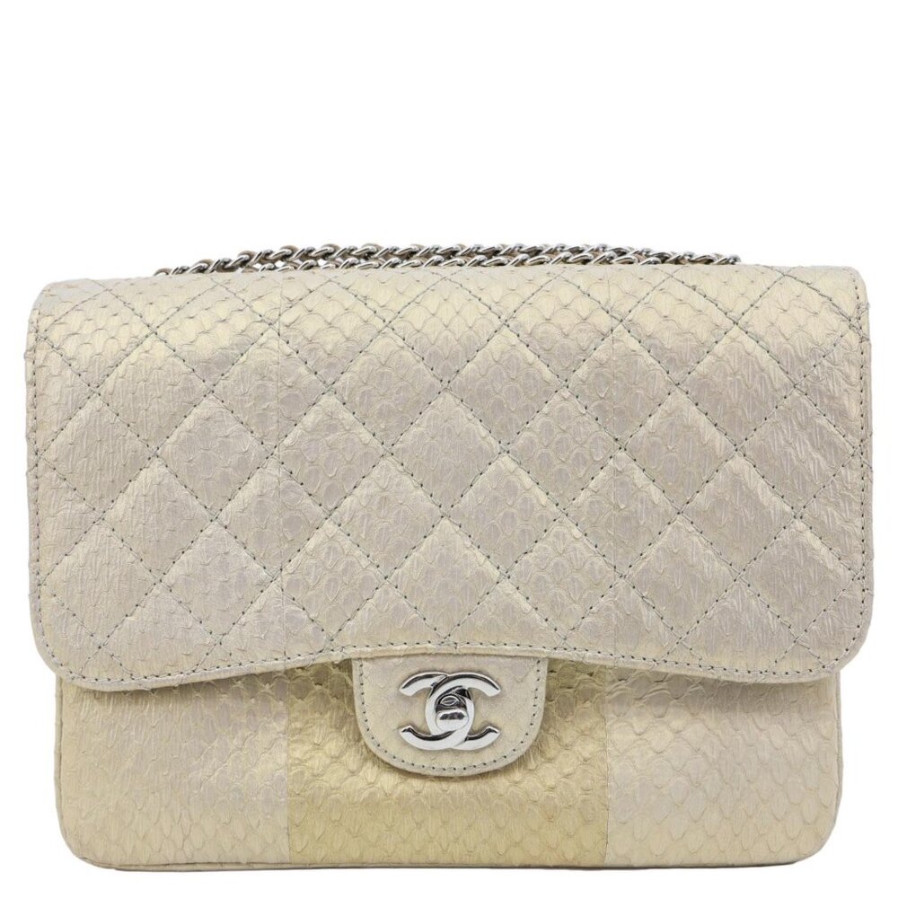 Chanel Timeless Classic Flap Quilted Python Leath… - image 3